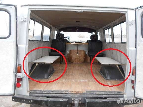 Крепеж сиденья УАЗ 452, Санитарка (лавочка)