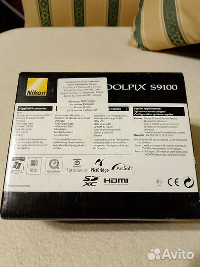Фотоаппарат nikon coolpix S9100