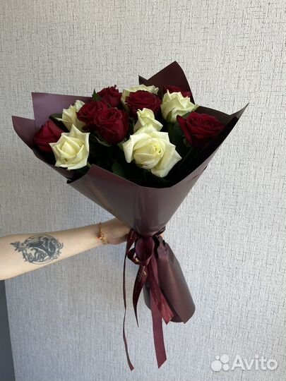 Розы букет живые цветы