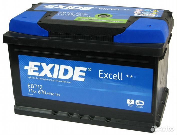 Аккумулятор Exide 71 ah (низкий) для Ford, Opel