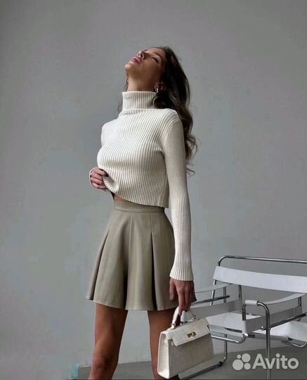 Шорты женские кожаные