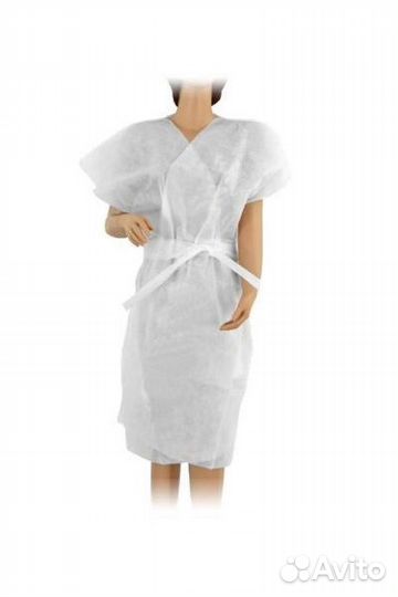 Халат Кимоно, однораз, без рукавов, SMS, 10 шт/уп