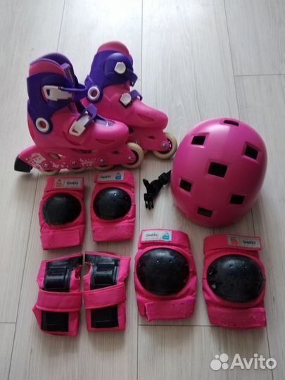 Ролики для девочки с защитой, размер 28-30