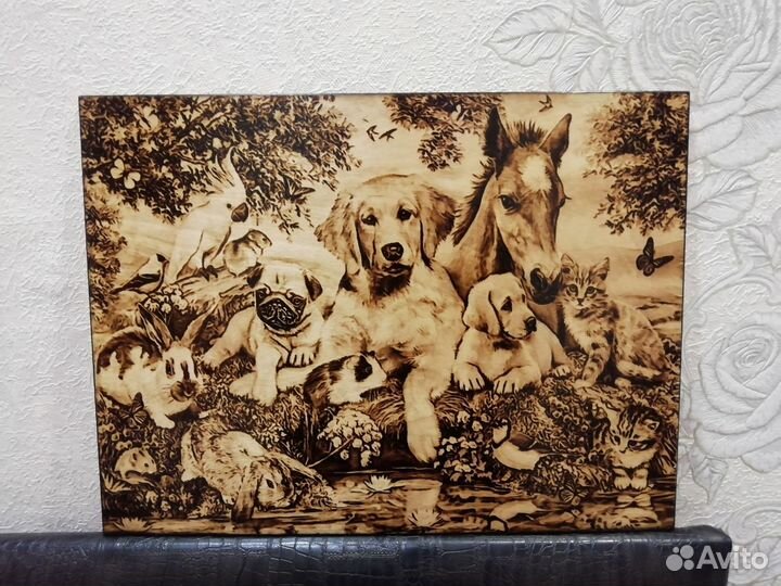 Выжигание портретов и картин на дереве