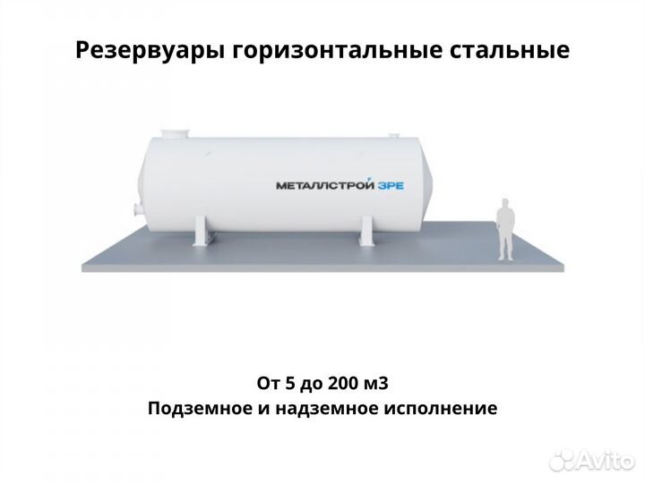 Резервуар вертикальный стальной объем 2000 кубов