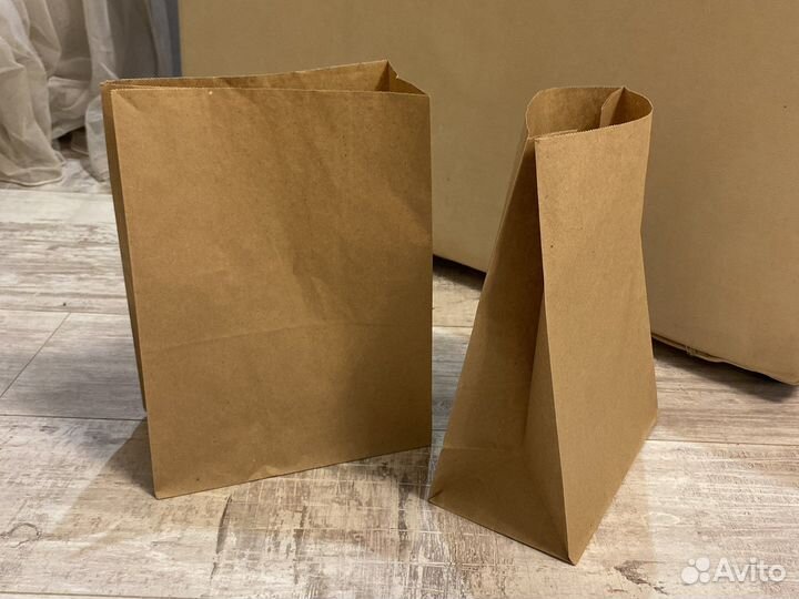 Крафтовые пакеты и коробки с окошком