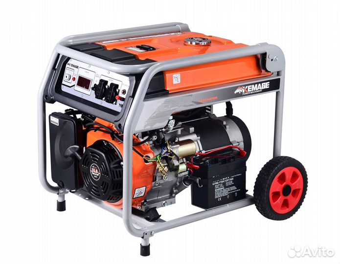Генератор бензиновый KM9500H 7,0кВт 220В 27л.с. кн