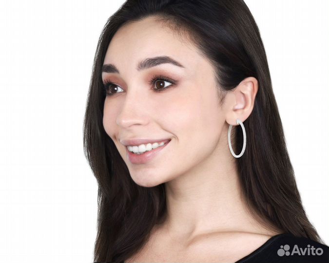 Золотые серьги с бриллиантами 1.58ct Gianni Lazzar