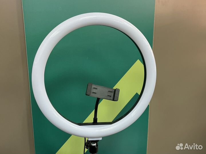 Штатив + кольцевая лампа 26см ргб