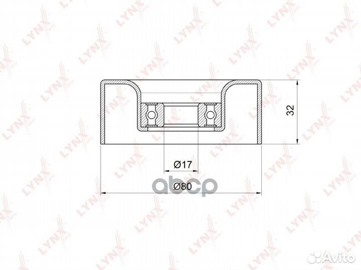 Ролик натяжной приводного ремня PB5011 lynxauto