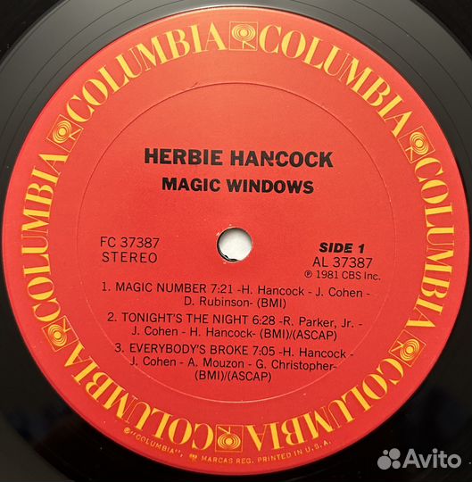 LP Hancock Herbie -magic windows 1981 USA 1 press