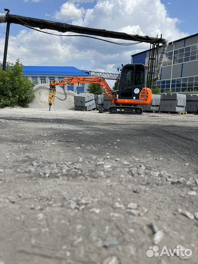 Услуги мини экскаватора,гидромолот