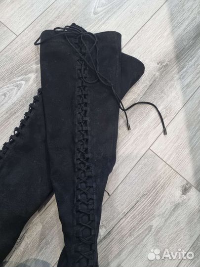 Сапоги женские замшевые зимние 36