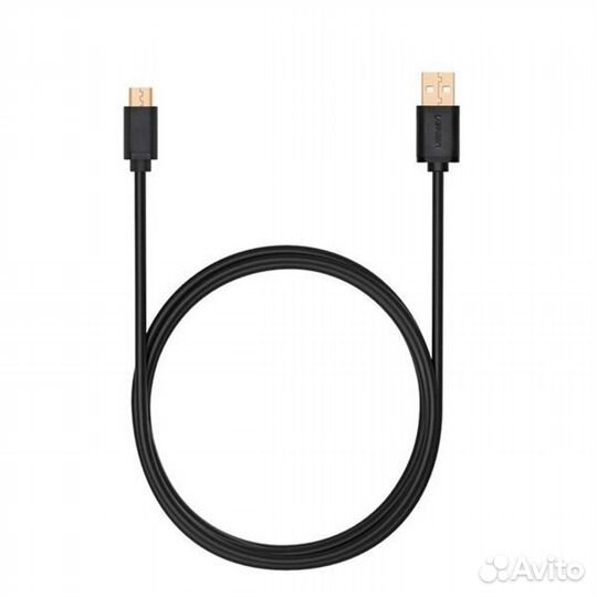 Кабель micro USB-USB позолоченный круглый 0,25 м