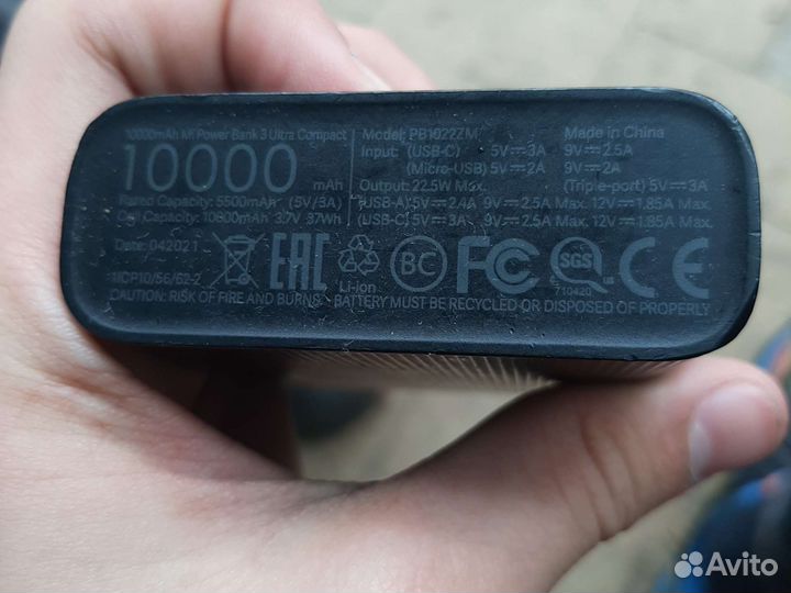 10000mah mi power bank 3 ultra compact