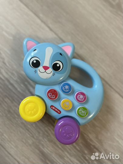 Сортер игрушка погремушка + каталка котик