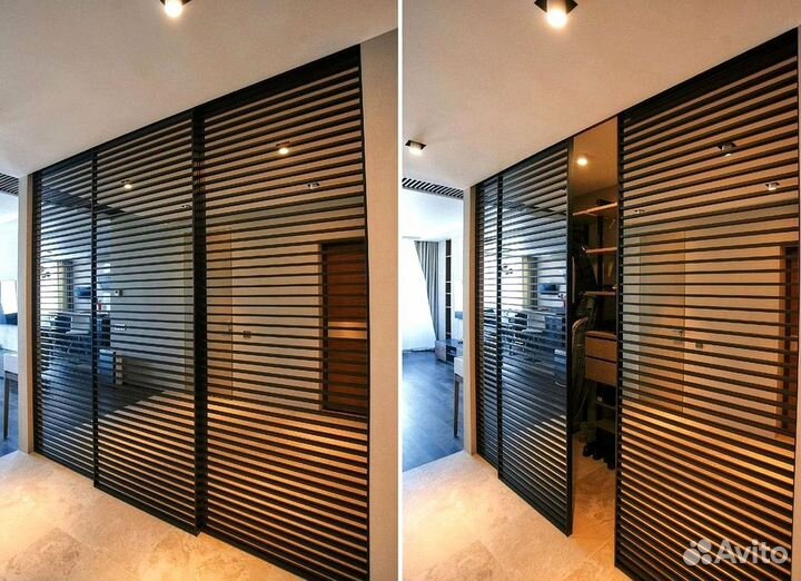 Раздвижные реечные перегородки