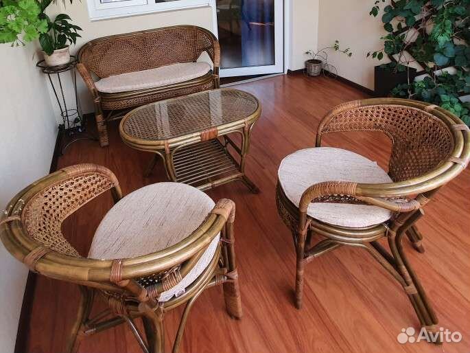 Ротанг натуральный комплект 4 предмета