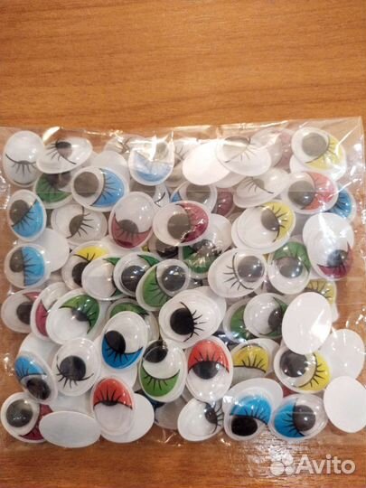 Глазки для игрушек.100 шт