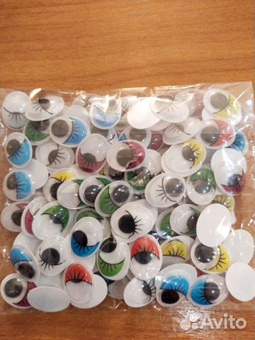 Глазки для игрушек.100 шт
