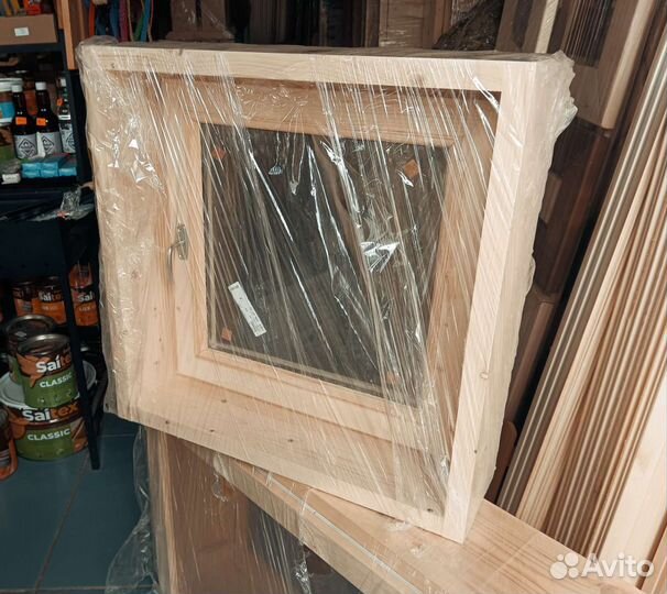 Оконный блок деревянный