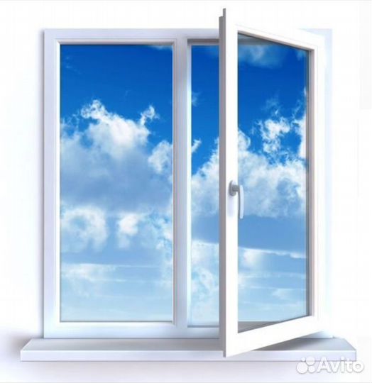Пластиковые окна на заказ (двухстворчатые)