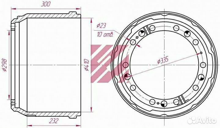 Барабан MAN тормозной