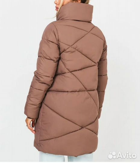Пуховик куртка женская зимняя стёганая размер 48