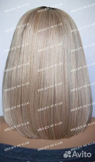 Парик на сетке блонд короткий