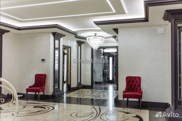 Обшивка бетонного каркаса лестниц