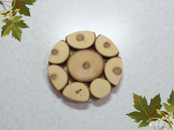 Подставка под горячее из спилов дерева