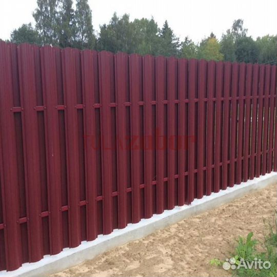Заборы на ленточном фундаменте в Щёкино