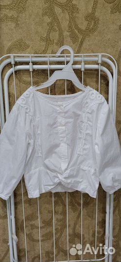 Белая блузка на 116-122