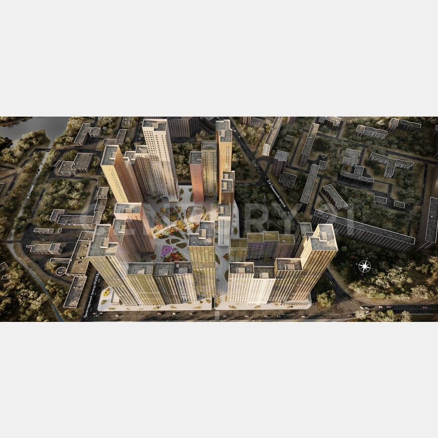 2-к. квартира, 53,3 м², 23/44 эт.