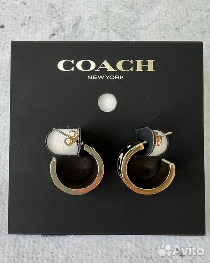 Серьги Coach / новые / оригинал из США