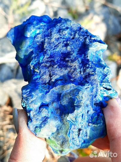 Азурмалахит Натуральный Камень Срез