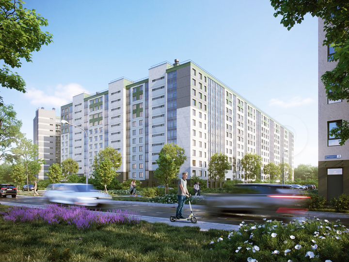 2-к. квартира, 54 м², 2/12 эт.