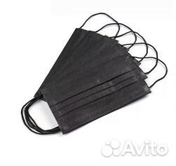 Маска медицинская 3-слойная на резинке (мешок п/э