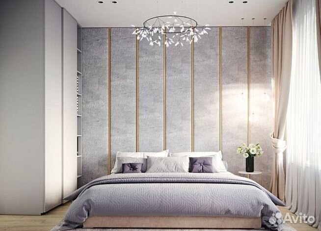 Мягкие стеновые панели для кровати