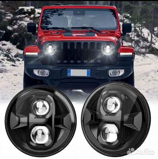 Светодиодные фары Jeep Wrangler