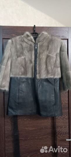 Куртка натуральная кожа, норка, новая 48-50