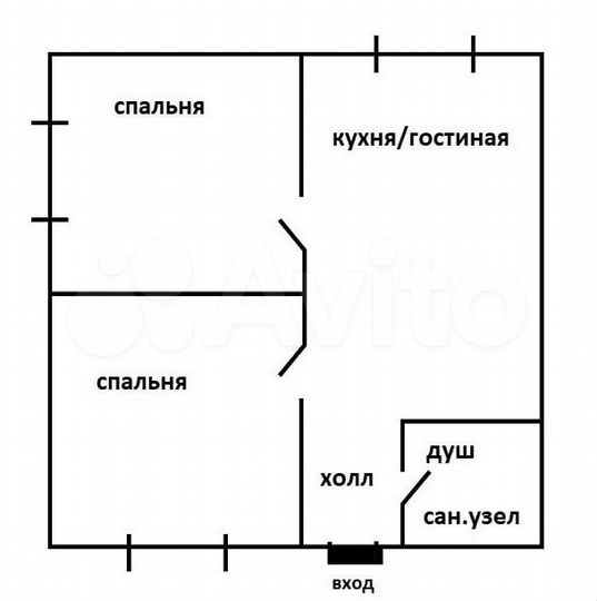 Дом 43 м² на участке 6 сот.
