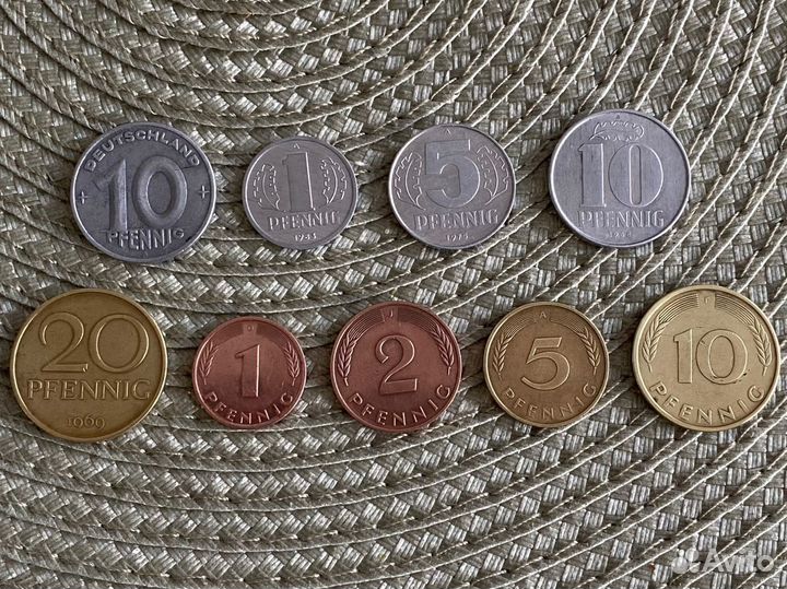 Набор монет Германия 9 шт