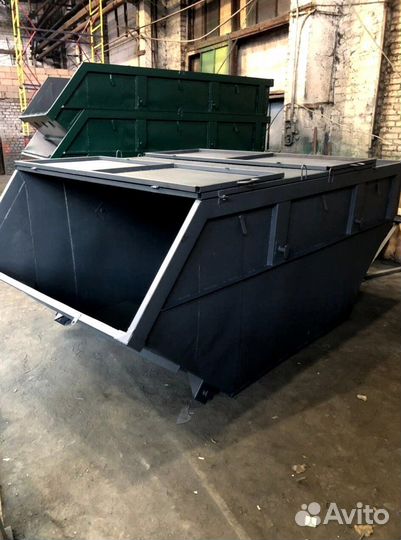 Бункер для мусора, контейнер 8 м3. Серый