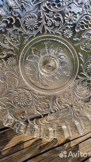 Ваза на ножке дореволюционное стекло