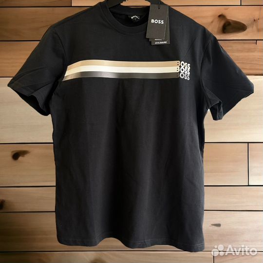 Футболка мужская Boss черная новая Турция