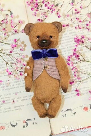 Мишка тедди ручная работа, игрушка ручной работы