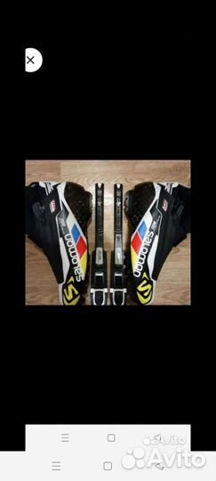 Ботинки лыжные Salomon +крепления