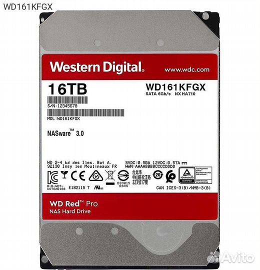 Диск HDD WD Red Pro SATA III (6Gb/s) 3.5