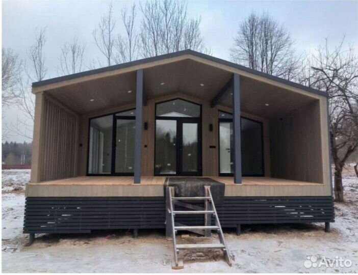 Деревянный дачный дом, зимний 110 м кв Артикул аф-1499